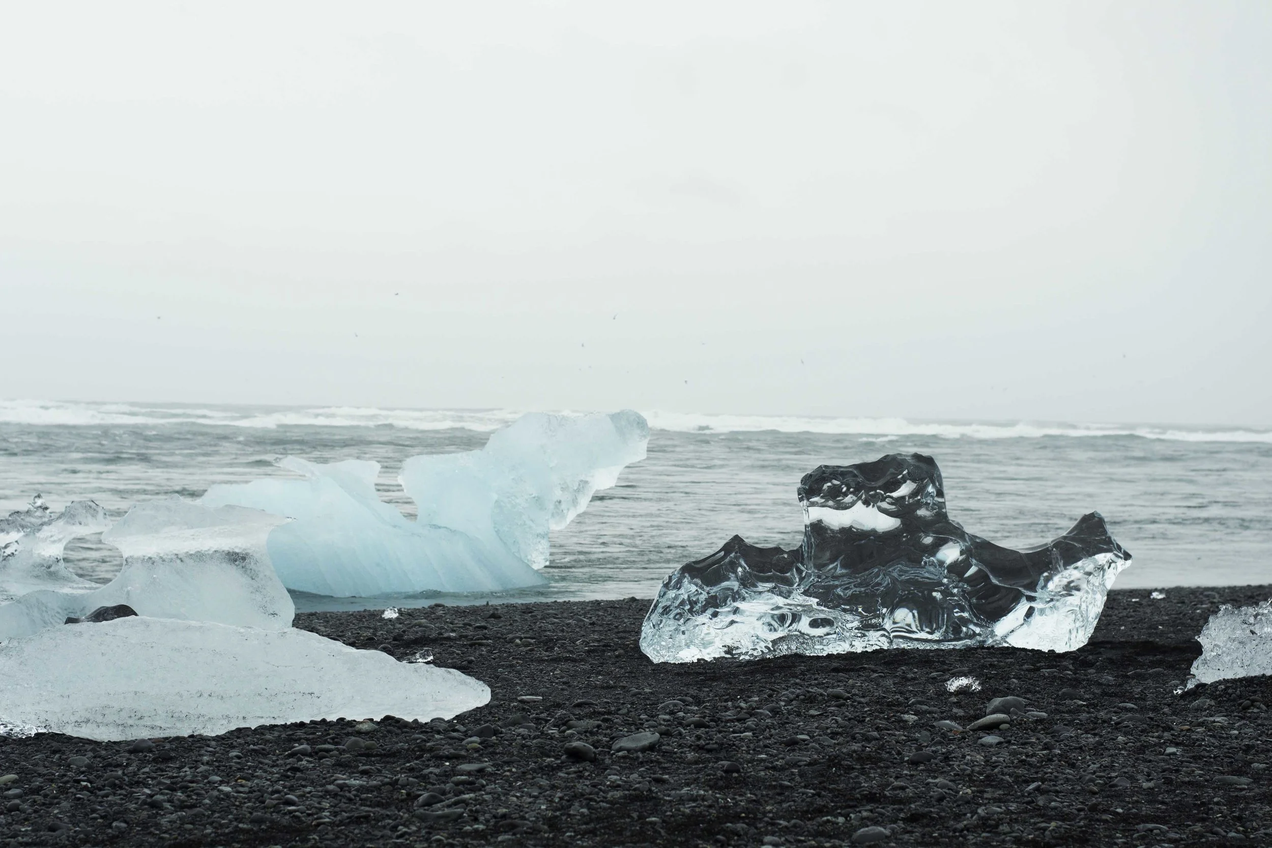 We unexpectedly stumbled onto this stunning beach, with broken glacier pieces scattered across the sand. It is known as Diamond Beach. 