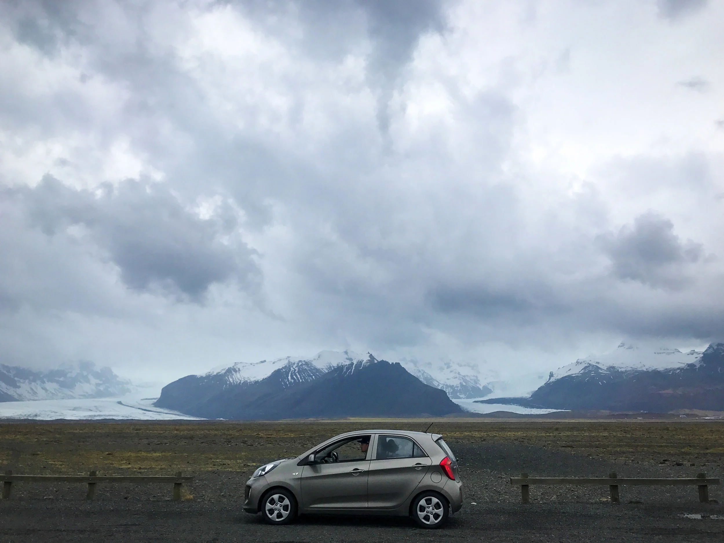 Our mini-sized rental car that made the journey possible. Runs best in low wind conditions and at slow speeds.