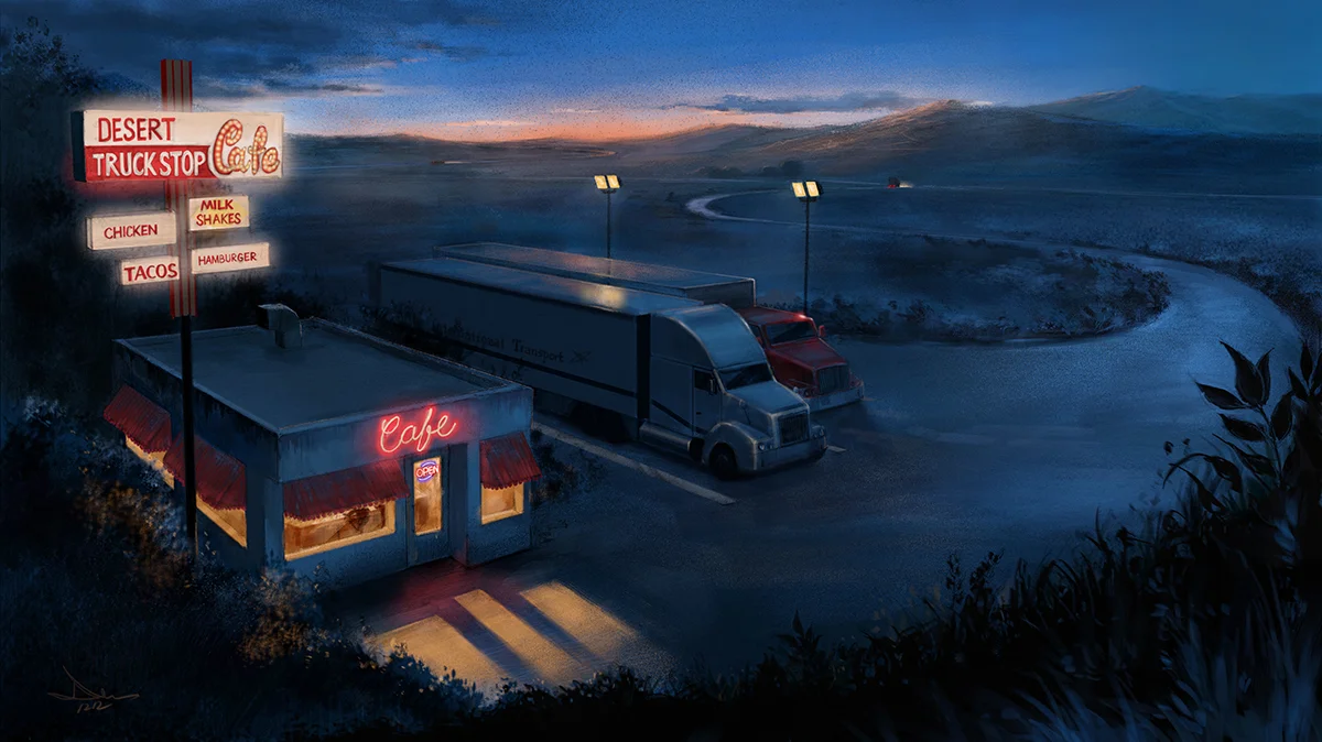 Development Painting for “Big Joe and Phantom 309”
