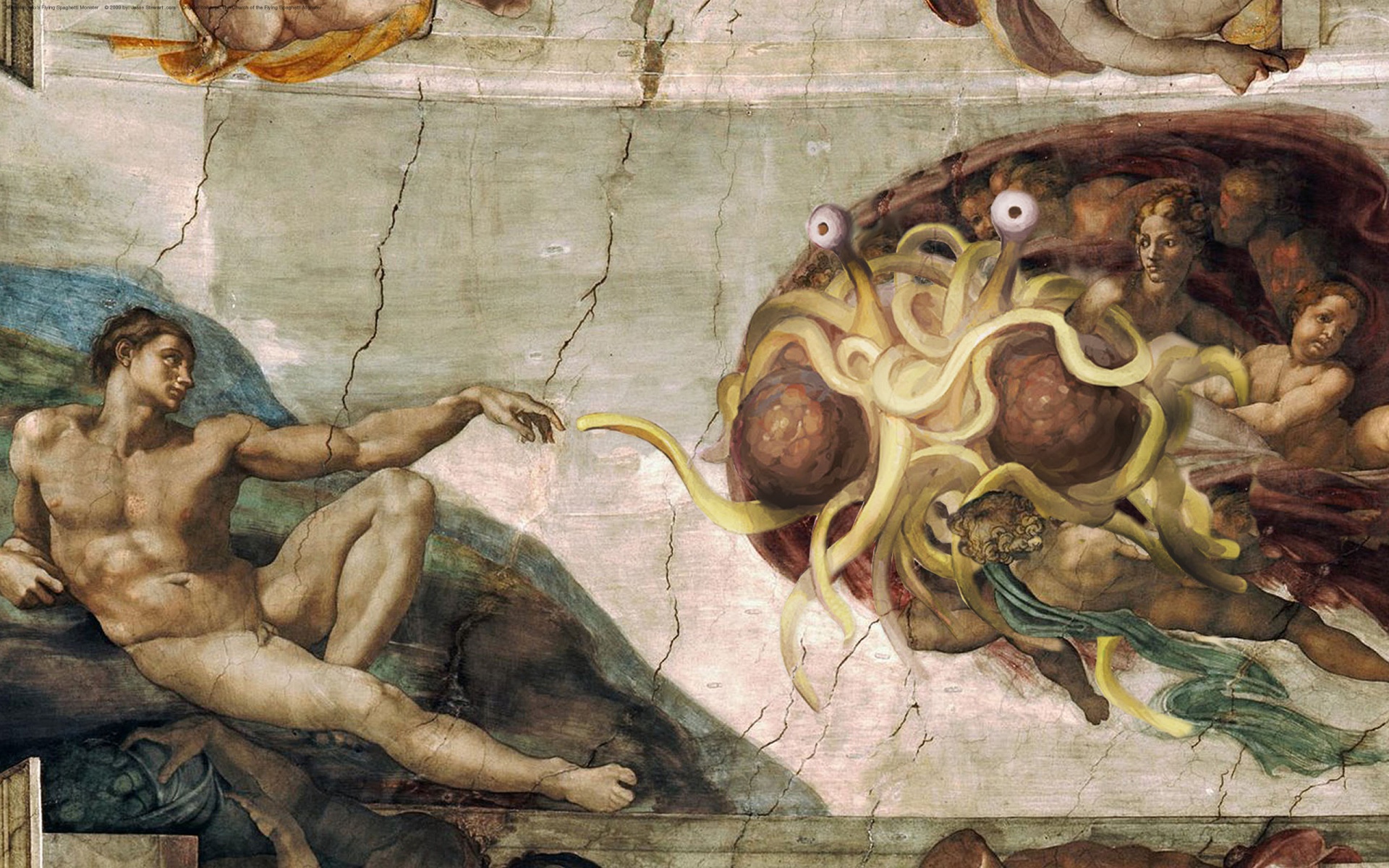 "Touched by his noodley appendage."