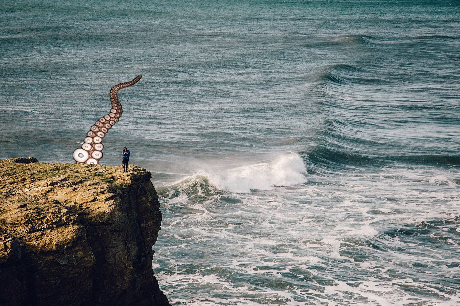 Little different edit of the girl on cliff photo. 