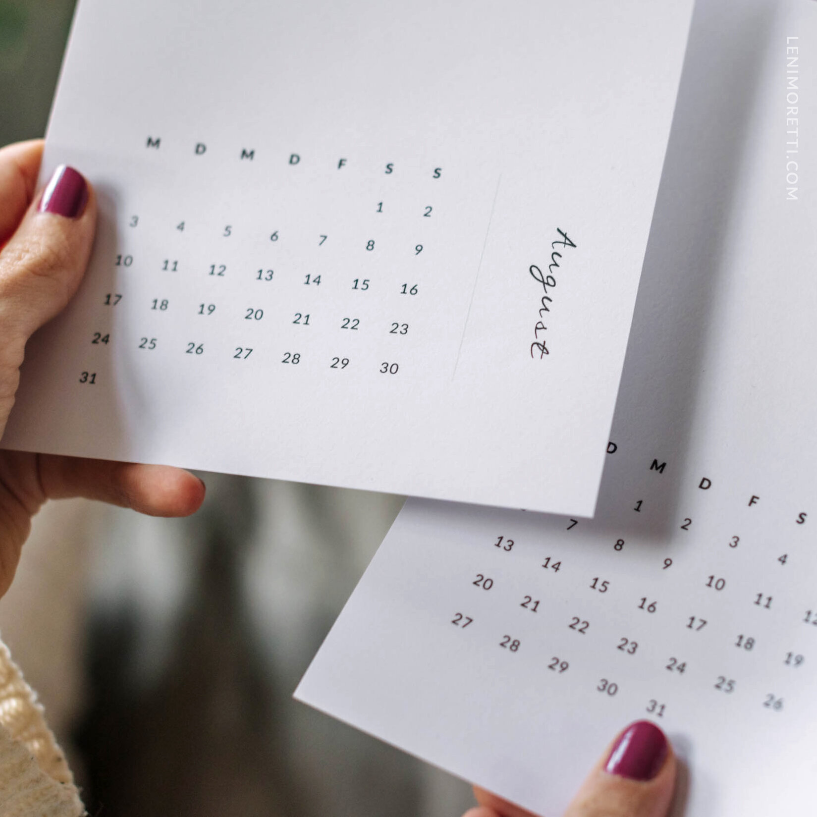 Fotokalender Vorlage im Format A5