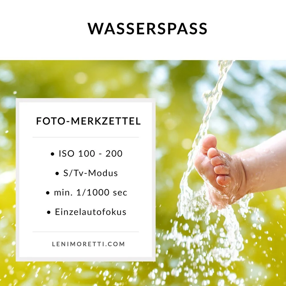 Wenn ihr auf euren Sommerfotos das Wasser 💦 &quot;einfrieren&quot; wollt, braucht ihr diese Kameraeinstellungen ⤵️ ⁠
⁠
☀️ Wenn die Sonne scheint (wie auf diesem Foto), braucht man einen m&ouml;glichst niedrigen ISO-Wert. Manche Kameras starten bei I