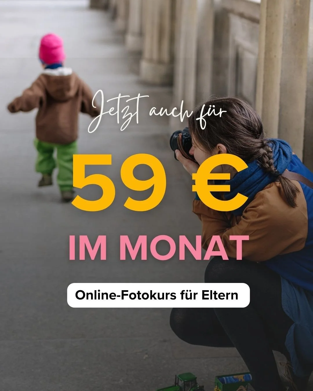 In den letzten Jahren haben mir so viele Mamas geschrieben, dass sie unglaublich gerne meinen Fotokurs machen w&uuml;rden. 💛⁠
⁠
Aber dass 450 &euro; f&uuml;r sie einfach eine Menge Geld sind.⁠
⁠
Manche haben mich gefragt, ob sie den Betrag auch in k