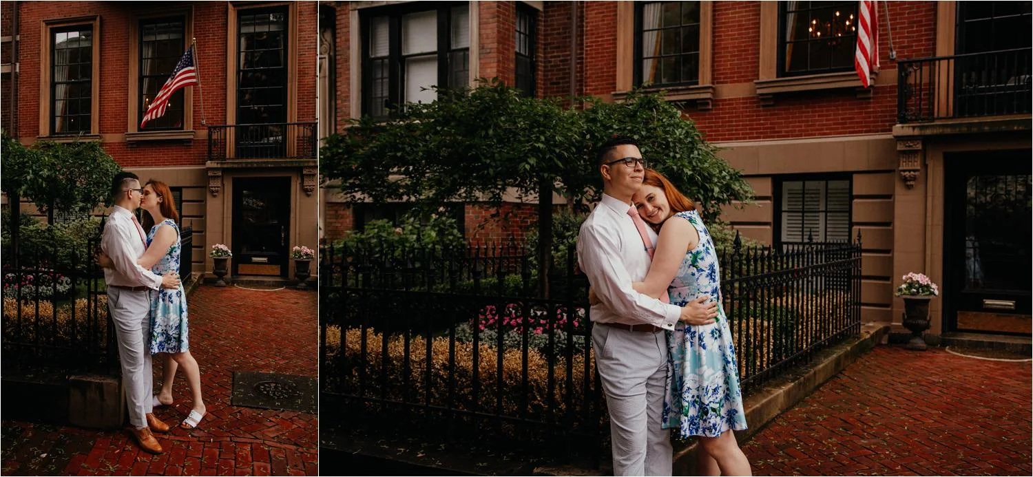 Boston public gardens engagement photos - boston engagement photographer - boston commons engagement photos