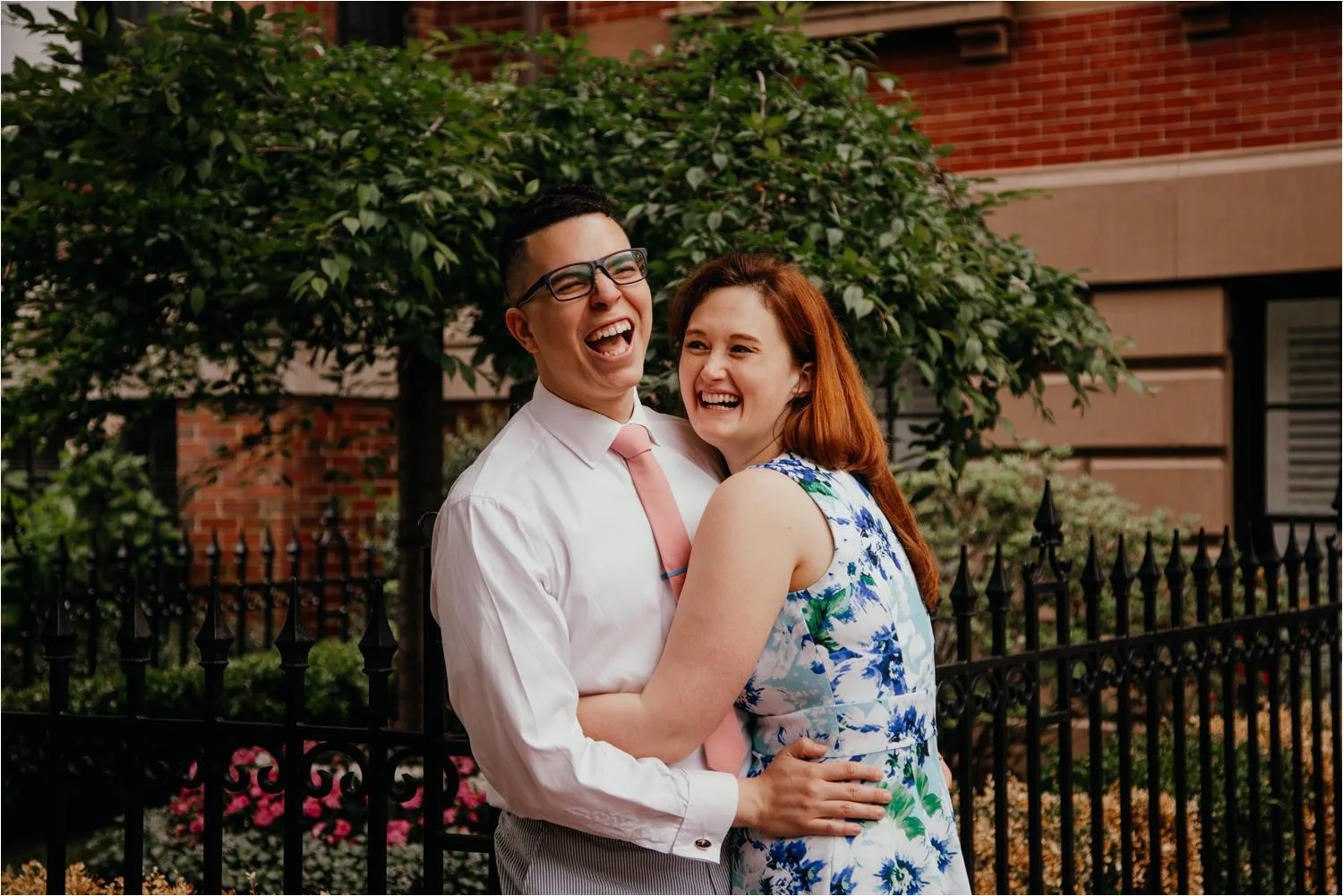 Boston public gardens engagement photos - boston engagement photographer - boston commons engagement photos