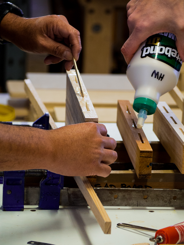 The first glue up.