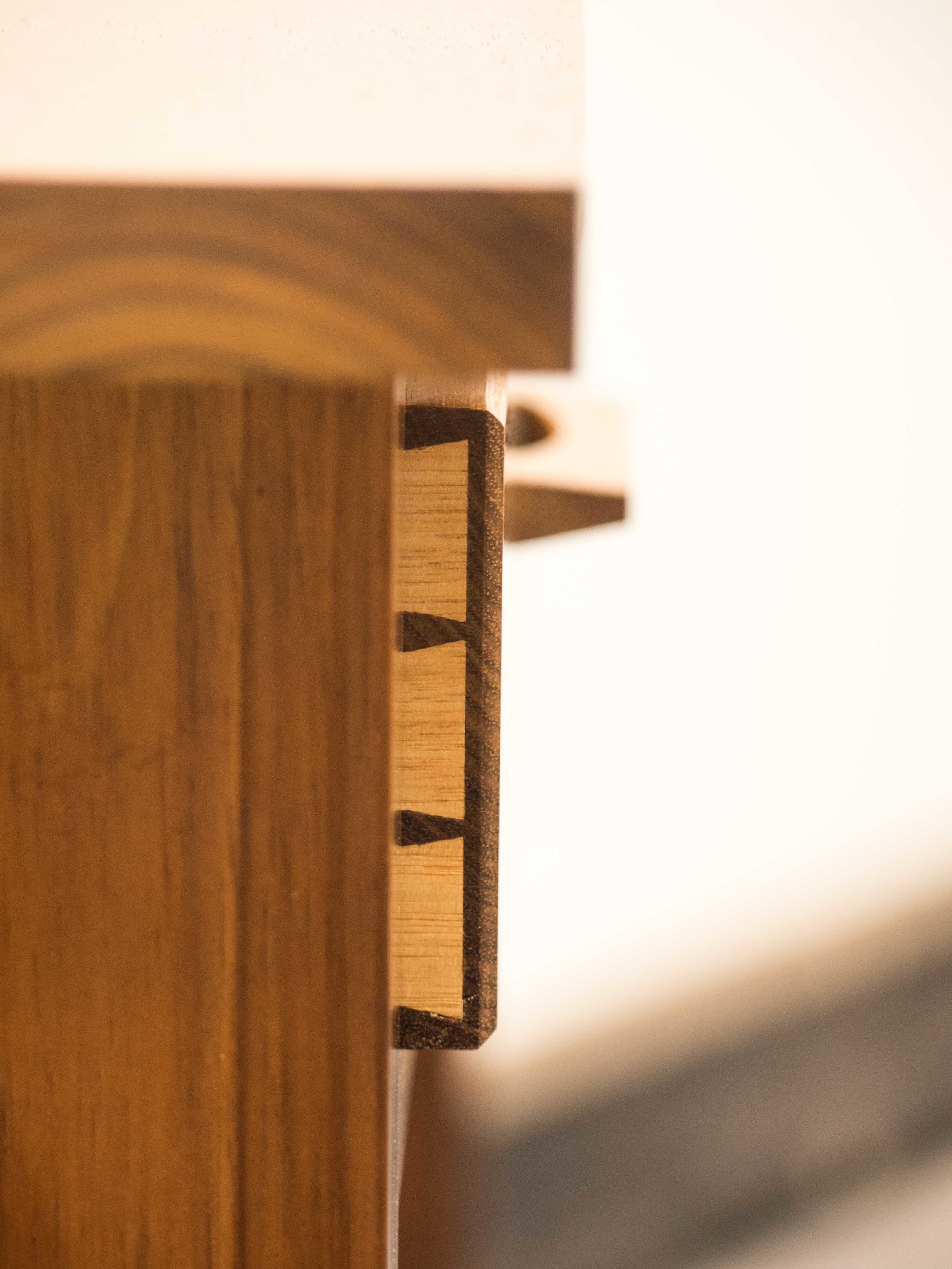 Natalie's hall table - dovetail drawer detail.