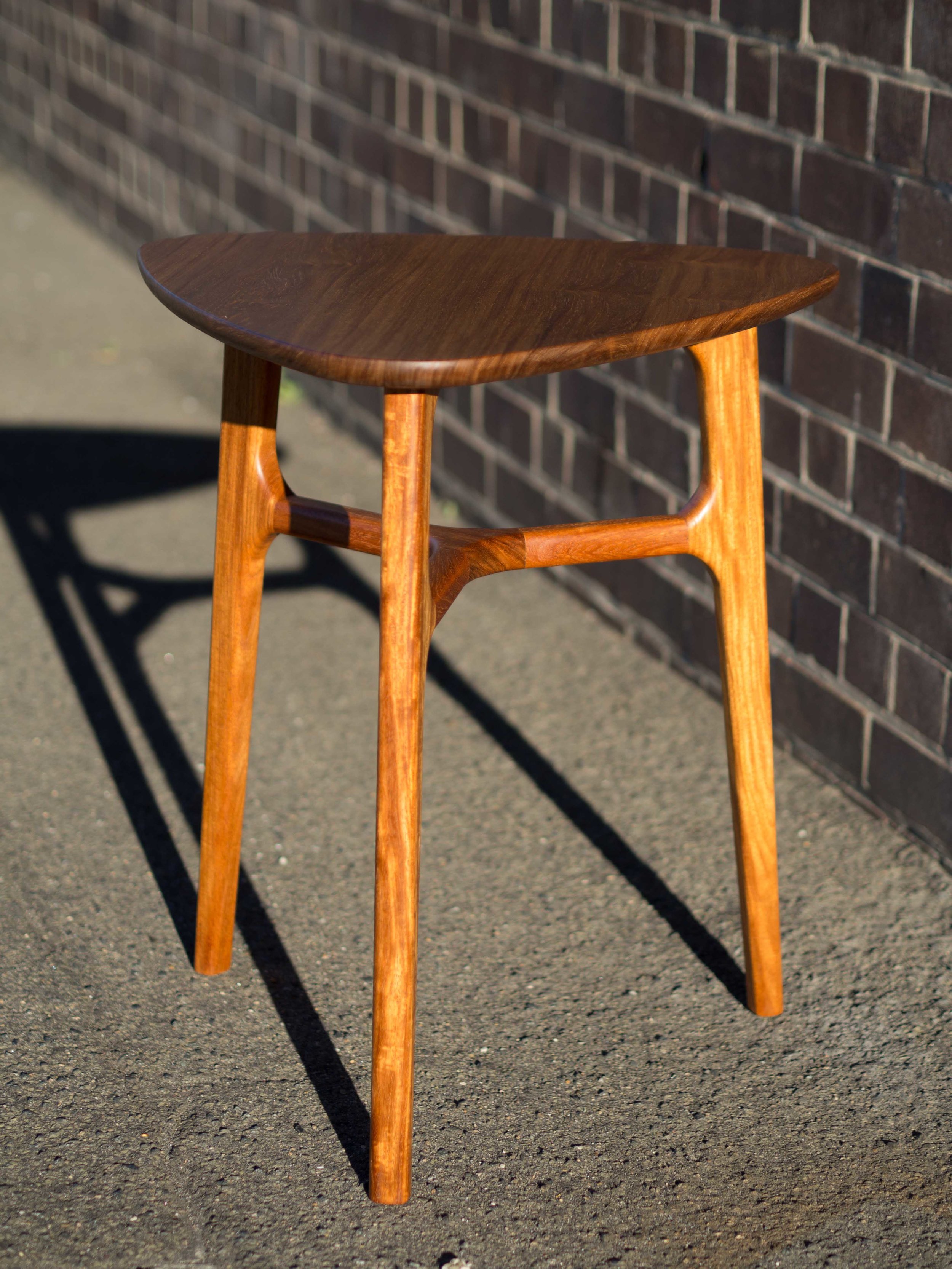 Darrens 1950's inspired table, made with rift sawn New Guinea Rosewood.