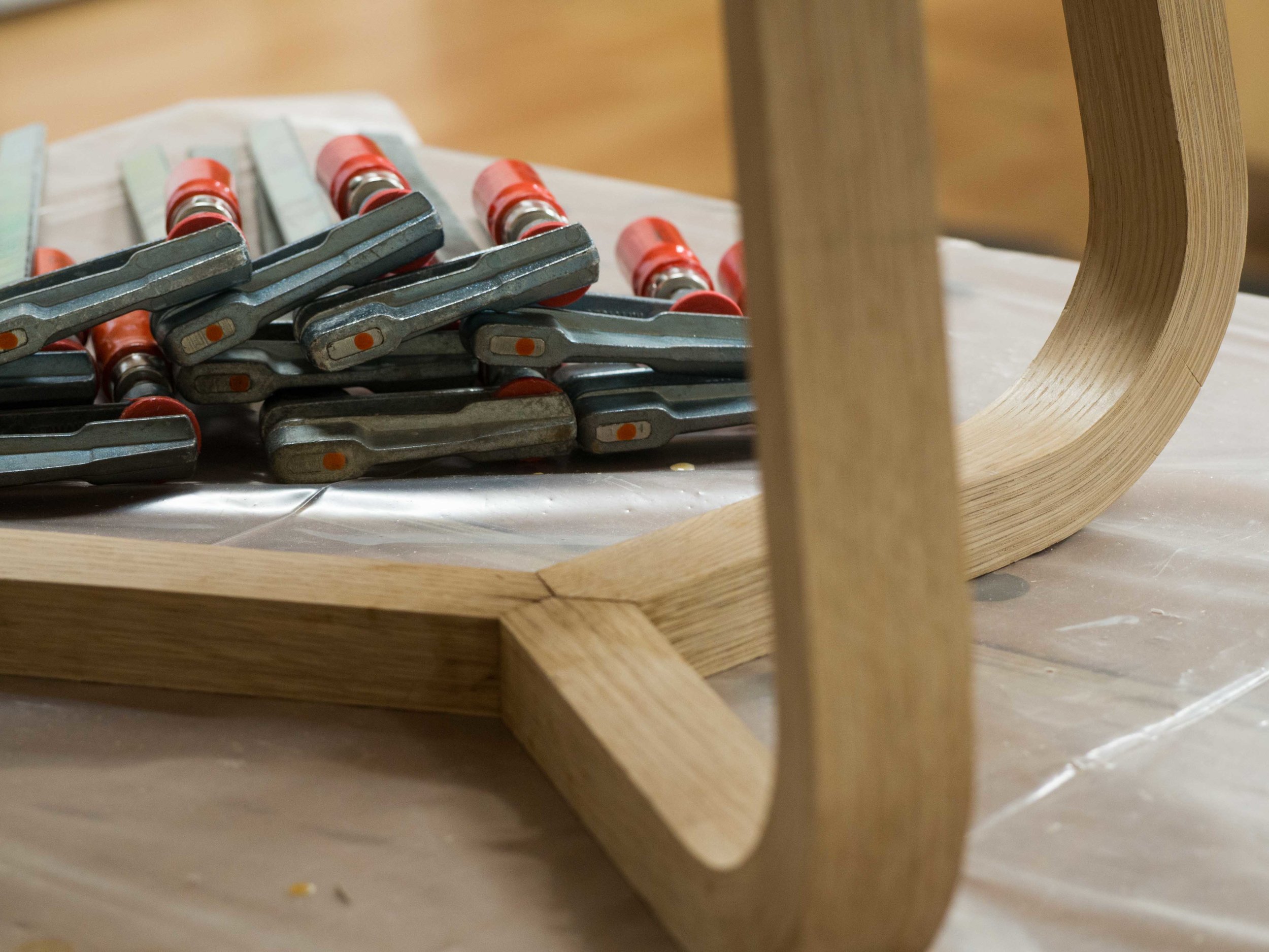 Laminated base of Martijn's coffee table.