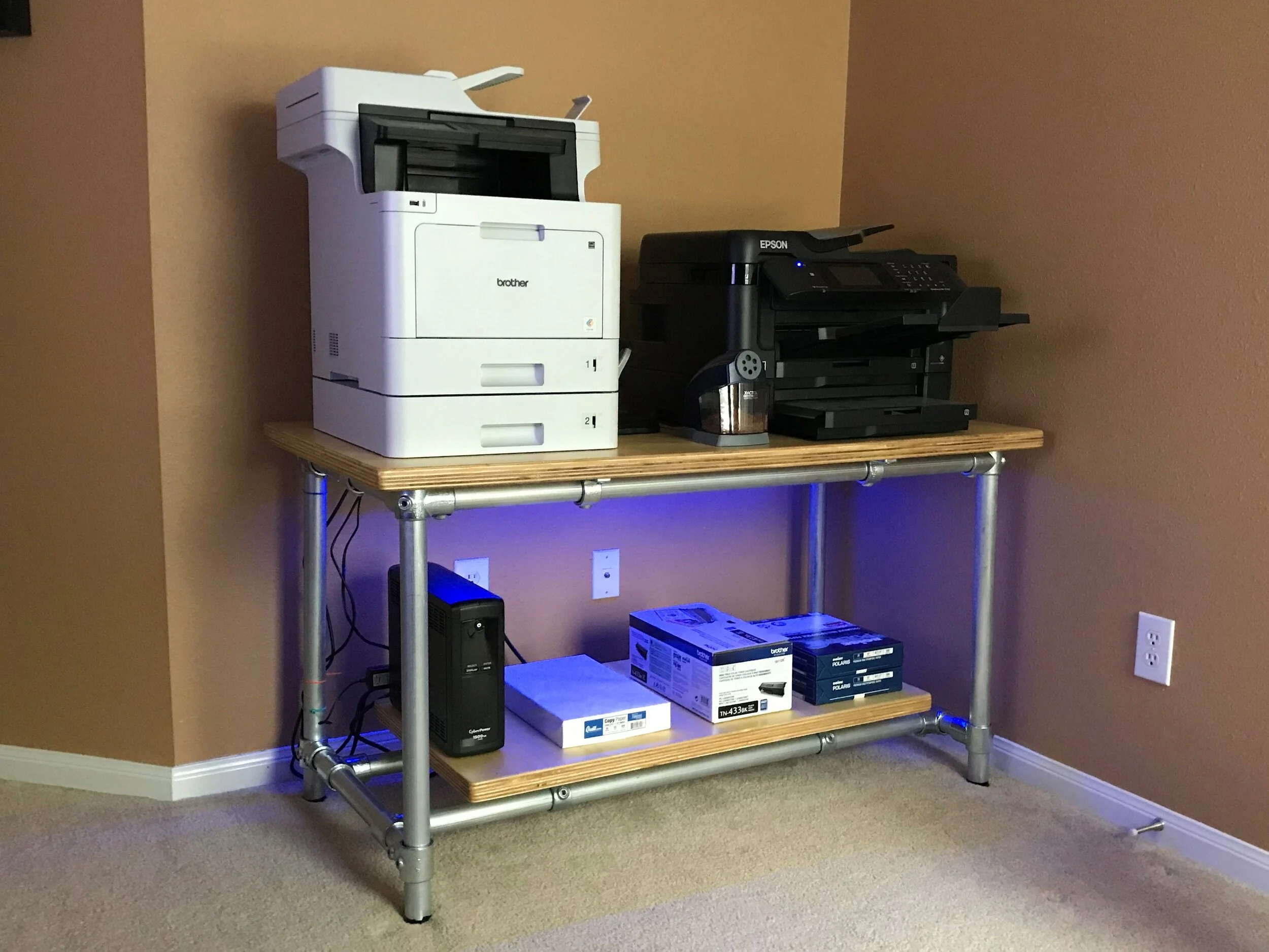 Pipe Printer Table made with Steel-Tek fittings