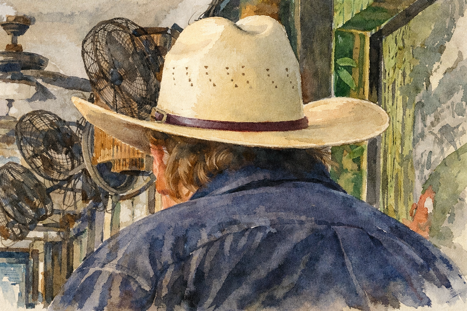 Dave Roppolo at Southport 07-Mar-2026 Watercolor from Behind.png