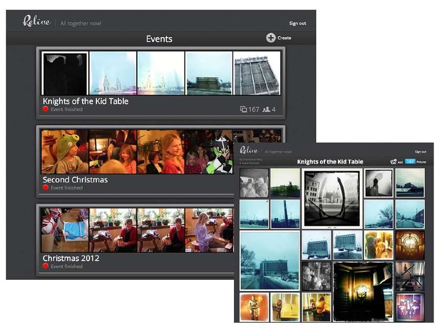 These are some of the screens on the website that carries the same look and feel, workflow and experience as the mobile and tablet versions but optimized for the web.