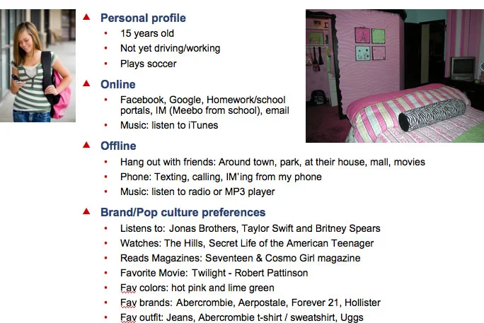 We were focused on building Hangout for our persona Lauren. We had 2 girls come in every week to do user testing and have conversations around our product. We found that they were very brand focused. They loved flipping through virtual catalogs and browsing and then trying on things on their avatar. 