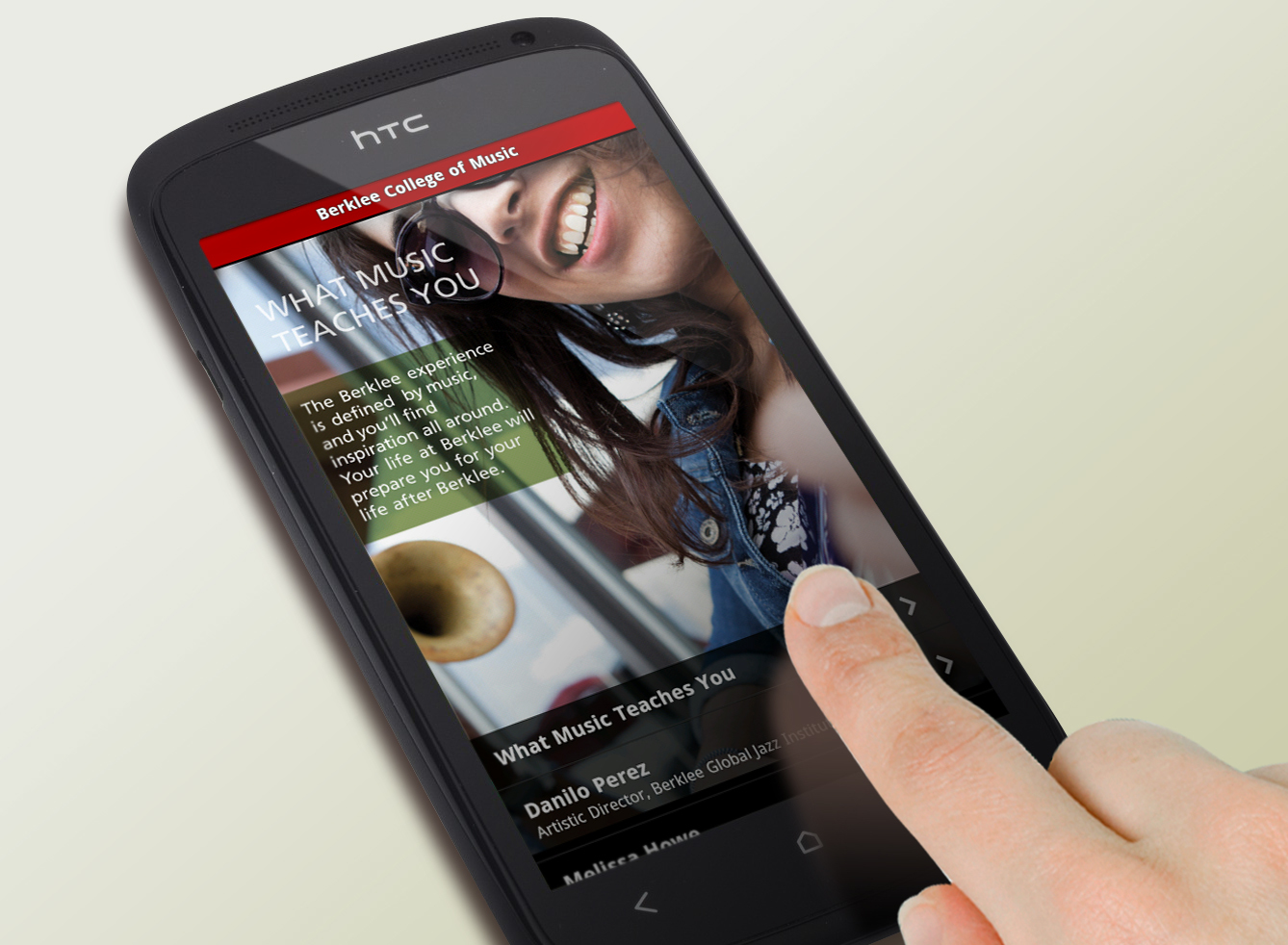 The design included mobile optimization - a particular challenge in such a media-rich environment. Berklee's mobile app has allowed them to extend their international outreach to areas never before possible for a fraction of the cost.