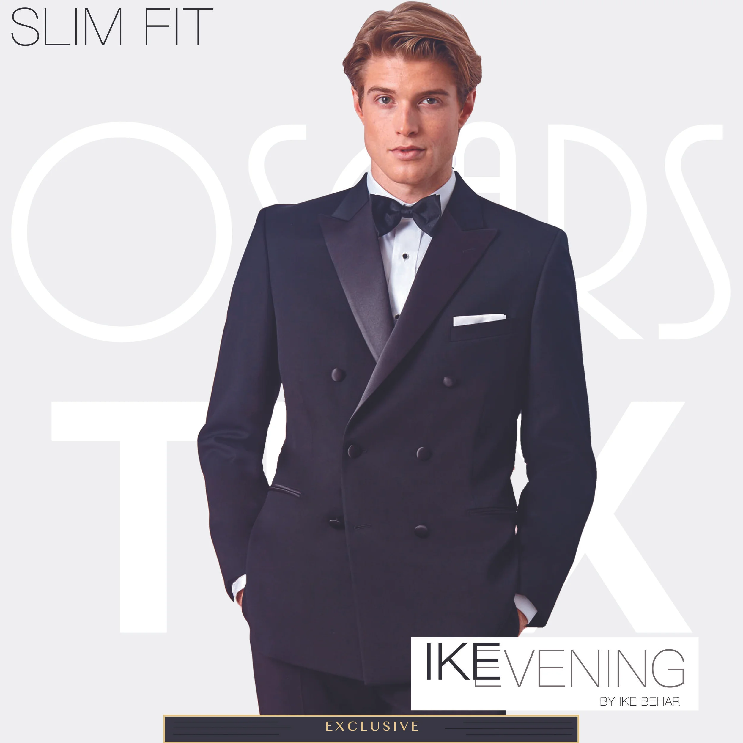 Ike Behar Exclusive Six Button Peak Slim Fit Double Breasted Super 120's Wool