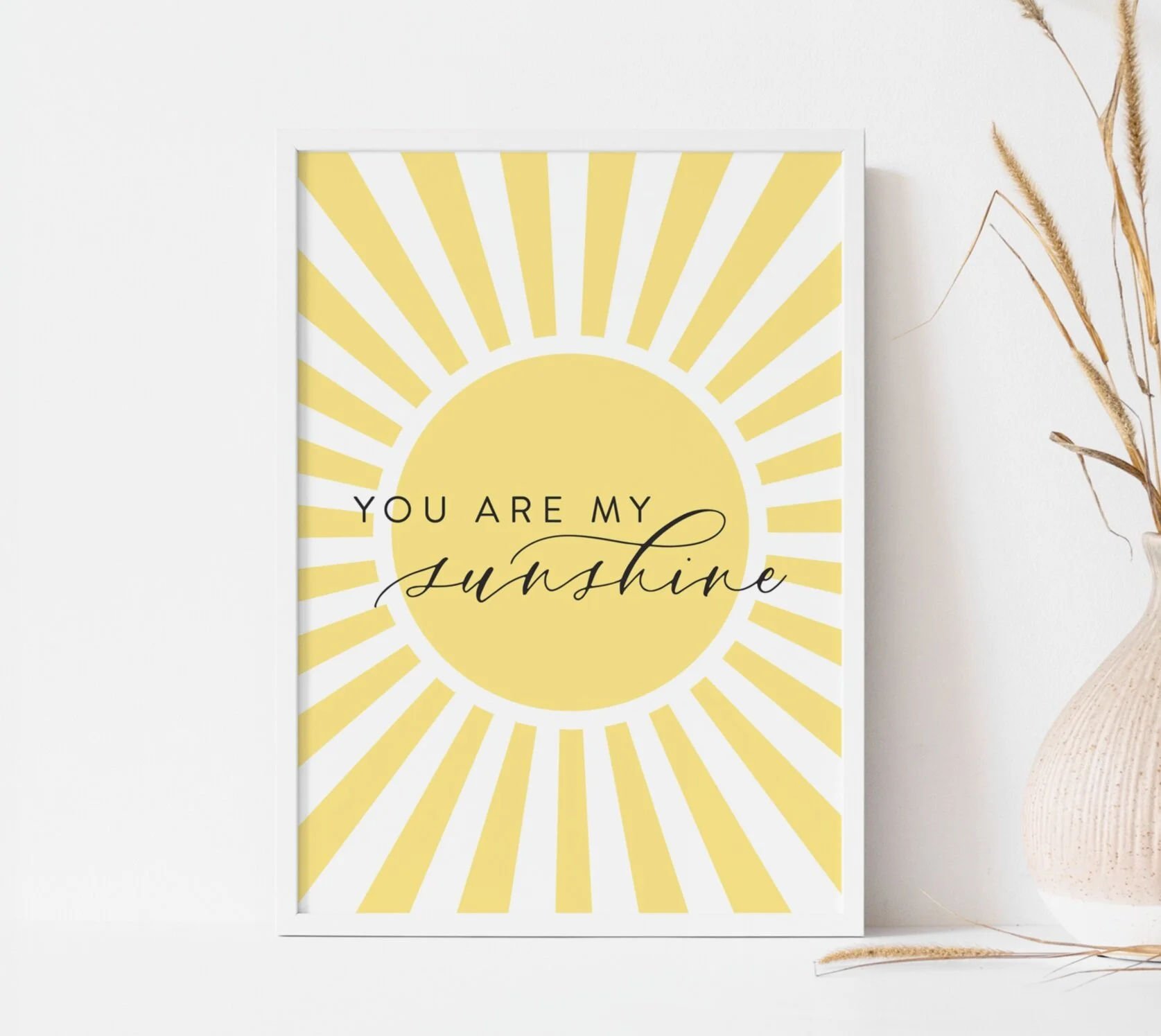 You Are My Sunshine Calligraphy Print - Digital Download