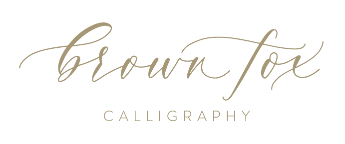 Brown Fox Calligraphy