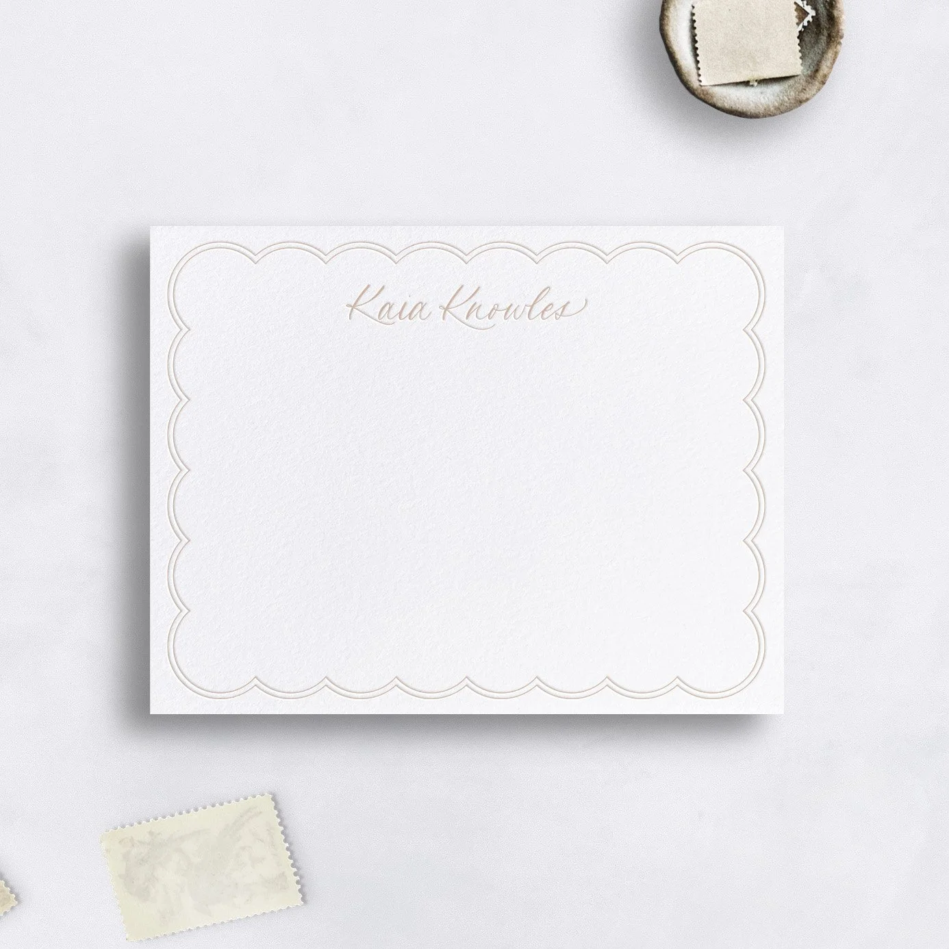 Scalloped Personal Stationery