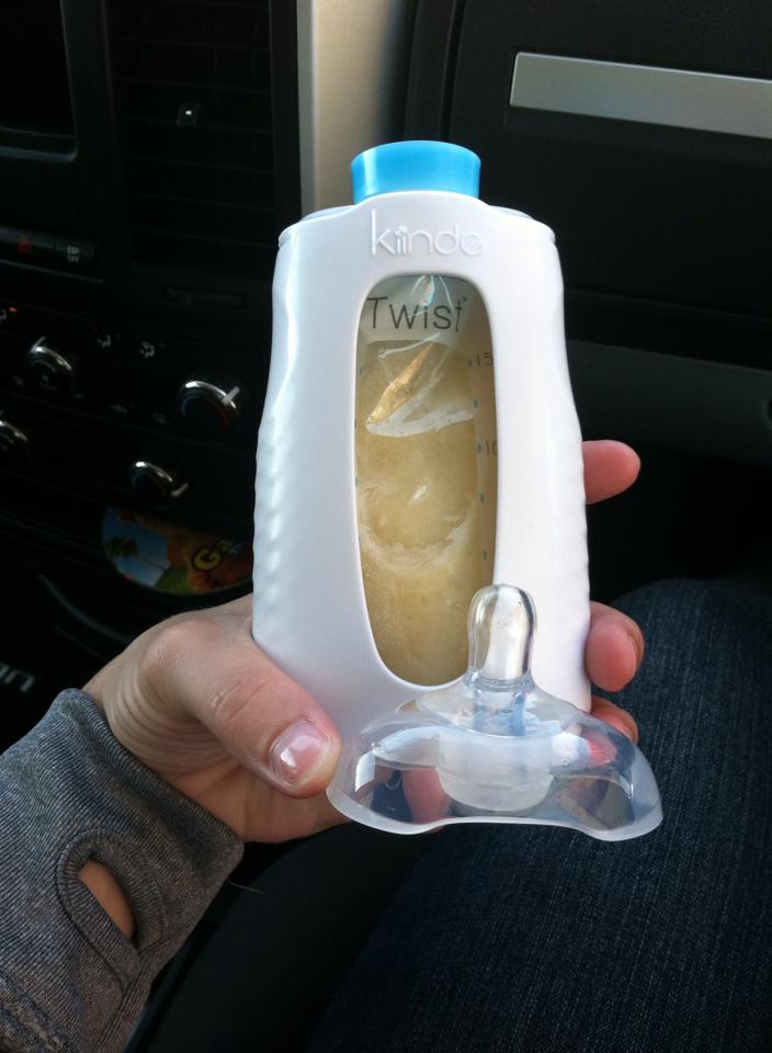 Best storing to feeding I've ever used!! Easy transition for baby and sitter or daycare to not mess up. freeze bag then slid in hard console till it's locked in place.. Take off freezer cap and put nipple where cap was!