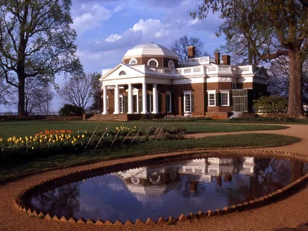 Monticello's West Front and pond
