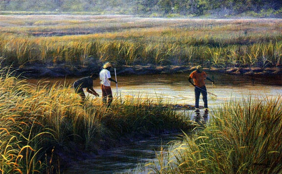 "Lowcountry Crabbers" by Charleston artist Doug Grier