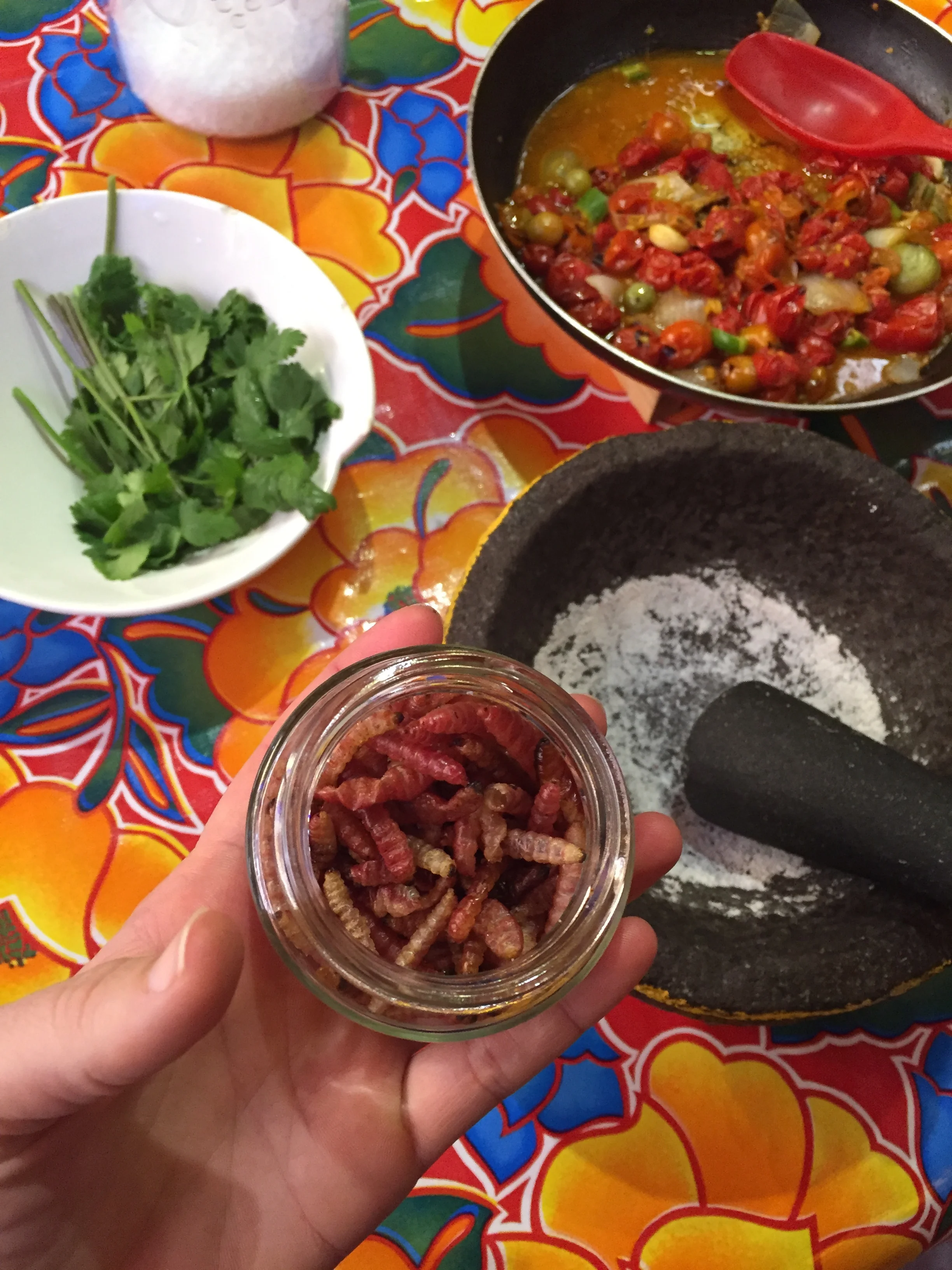 Oaxacans use freshly ground worms and salt for everything from cocktails to salsa.