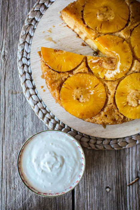 Gâteau renversé à l'érable et à l'ananas / Up-side-down pineapple cake with maple