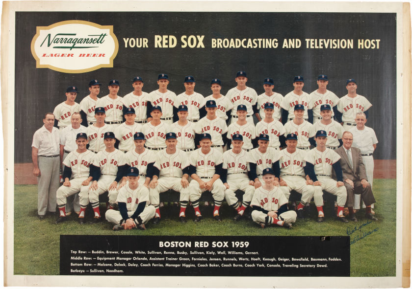 1959 Boston Red Sox Team Huge Poster Signed by Ted Williams