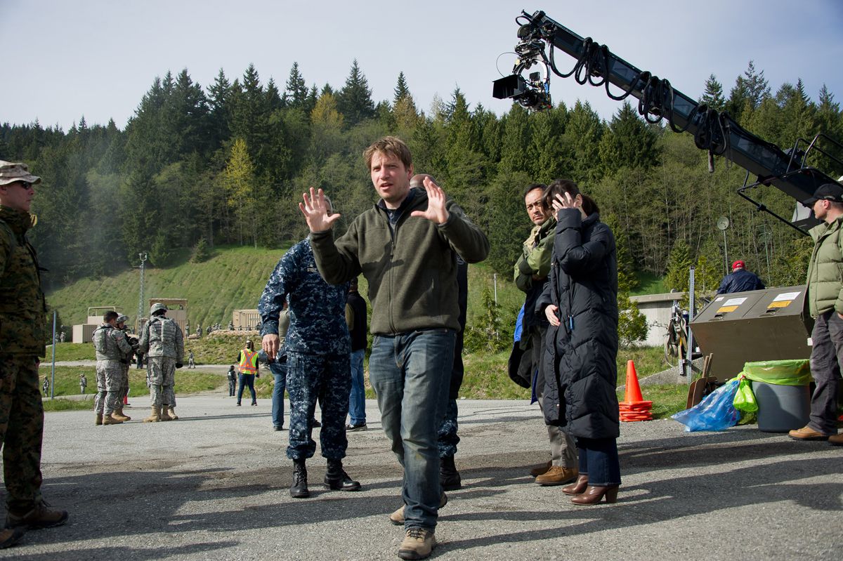 Gareth Edwards en el set de rodaje.