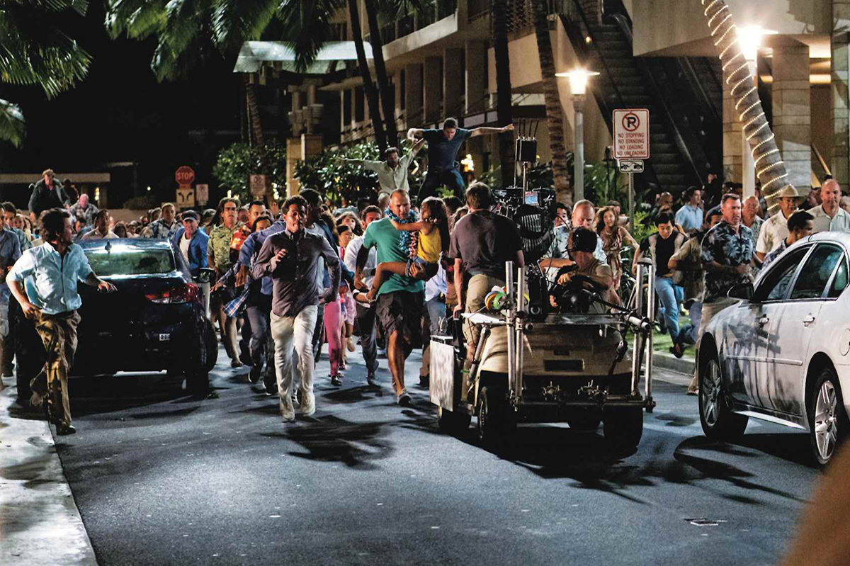 Extras en el set de rodaje.