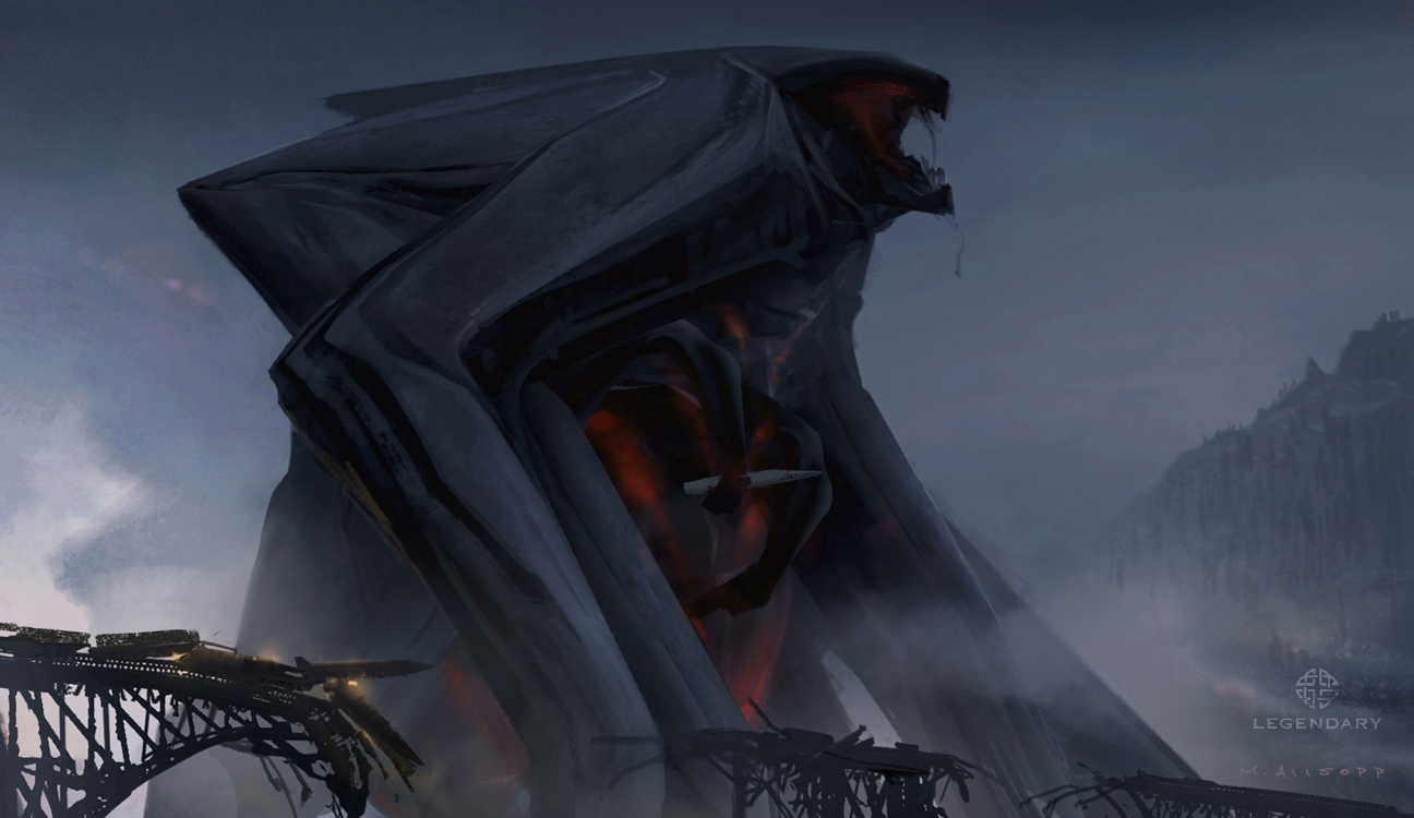 Concept art. Muto en pleno ataque.