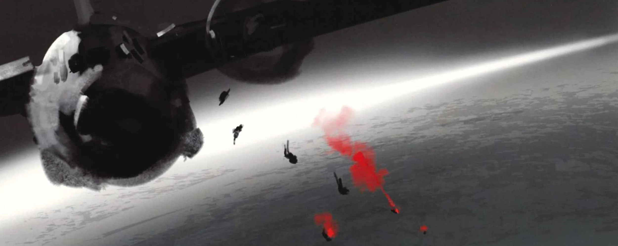 Concept art. Salto en paracaídas.