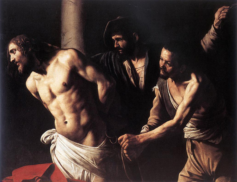 The Flagellation of Christ by Caravaggio (circa. 1607).