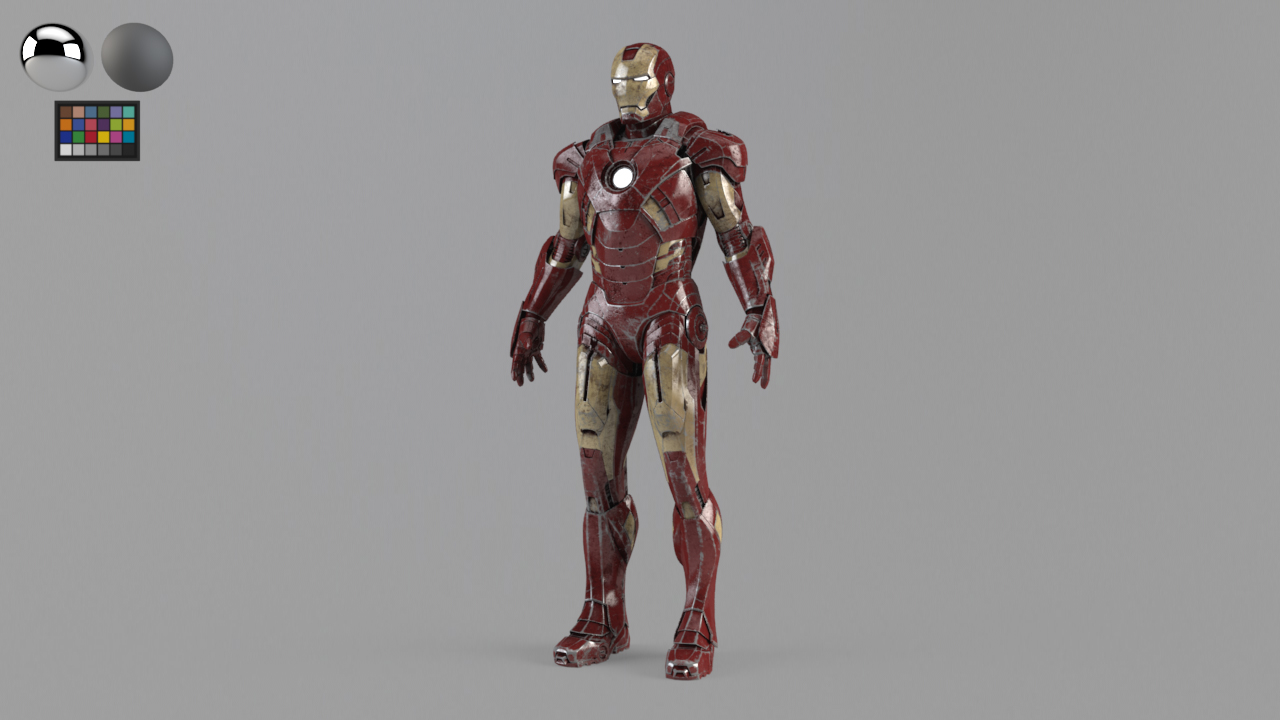 Ejemplo de personaje para VFX. Look-development o shading concept.