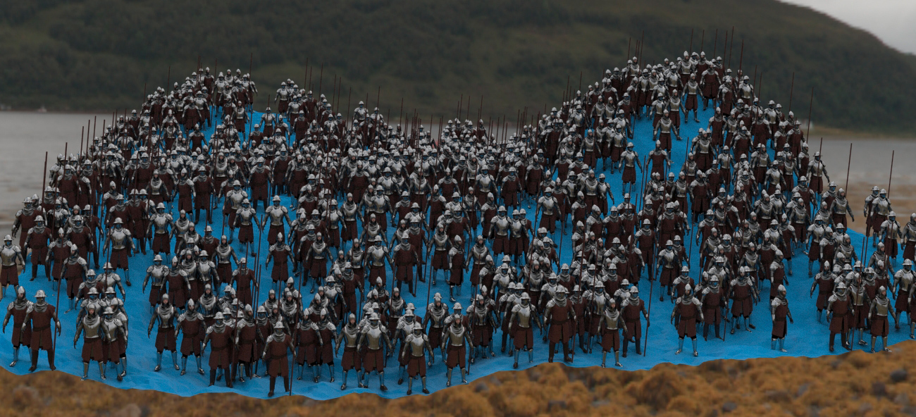 Personajes crowd scatter.