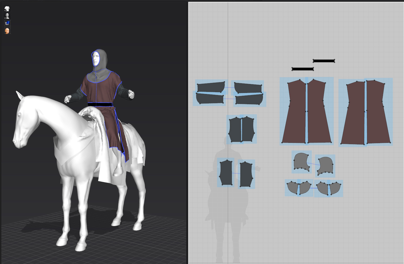 Marvelous Designer, caballo.