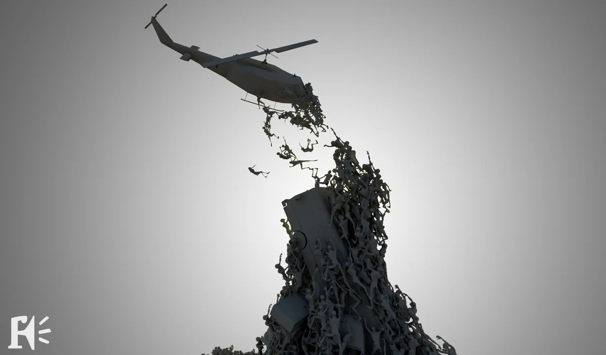 Concept art de World War Z, realizado por Framestore y ejecutado por MPC. Trabajé en WWZ allá por 2011