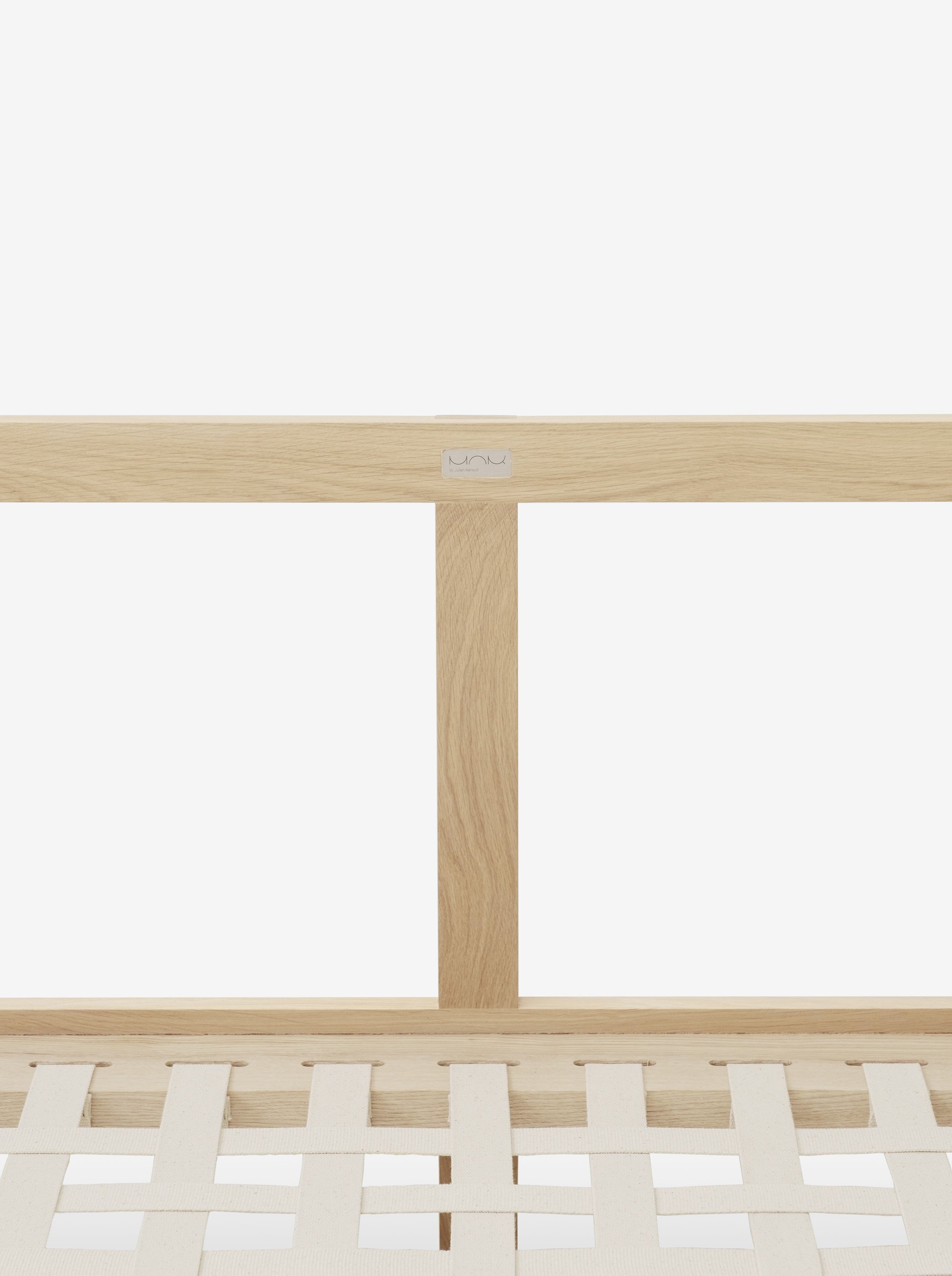 “Even if the frame looks unpretentious, there has been a lot of work on details between the cushion’s sewing line and the frame construction, with all the bolts and screws hidden inside the structure”