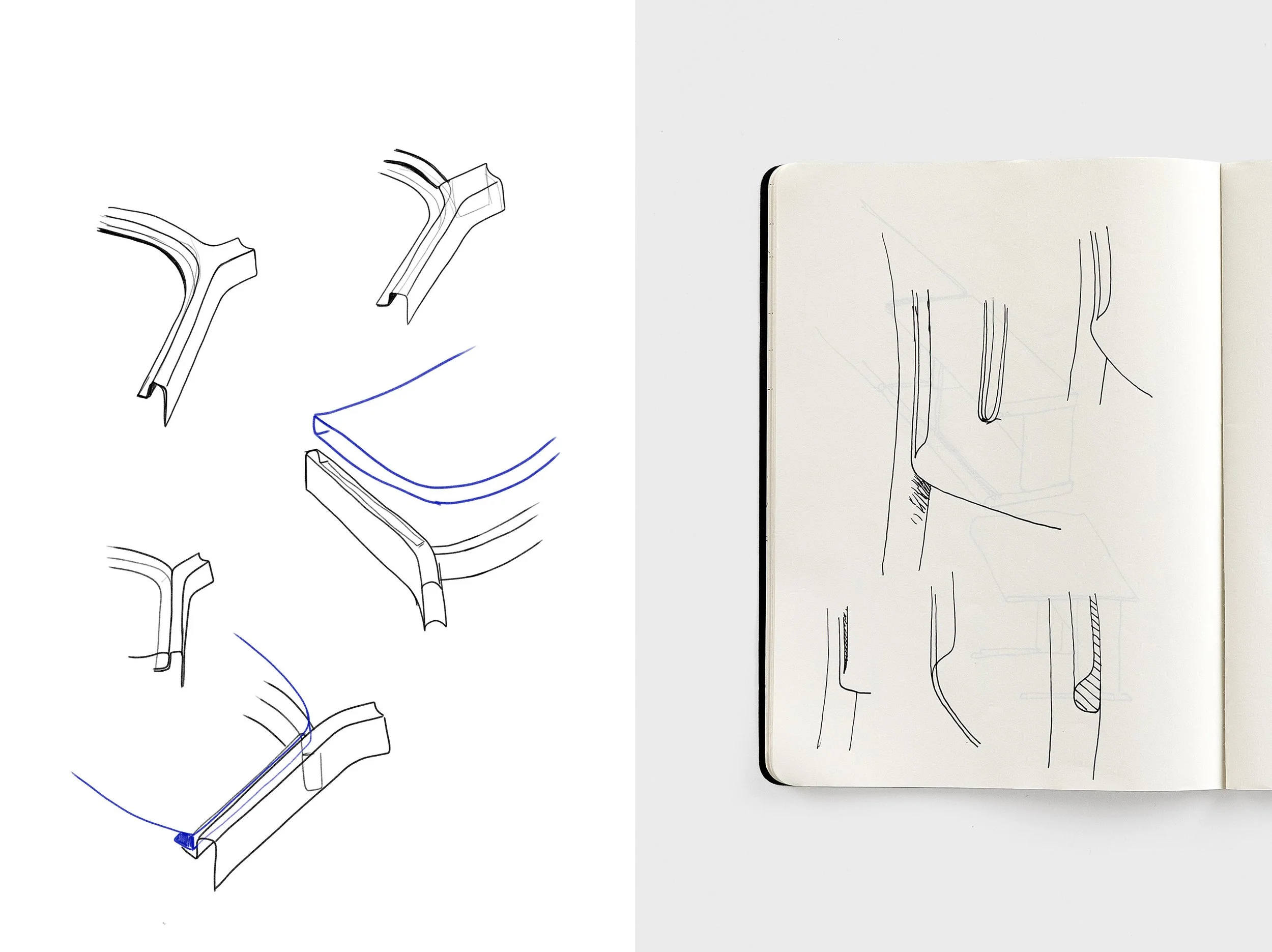  Like the wooden chairs it takes inspiration from, Deville is composed of several elements assembled with screws. This makes it easy to dismantle, which in turn facilitates both recyclability and repair. 