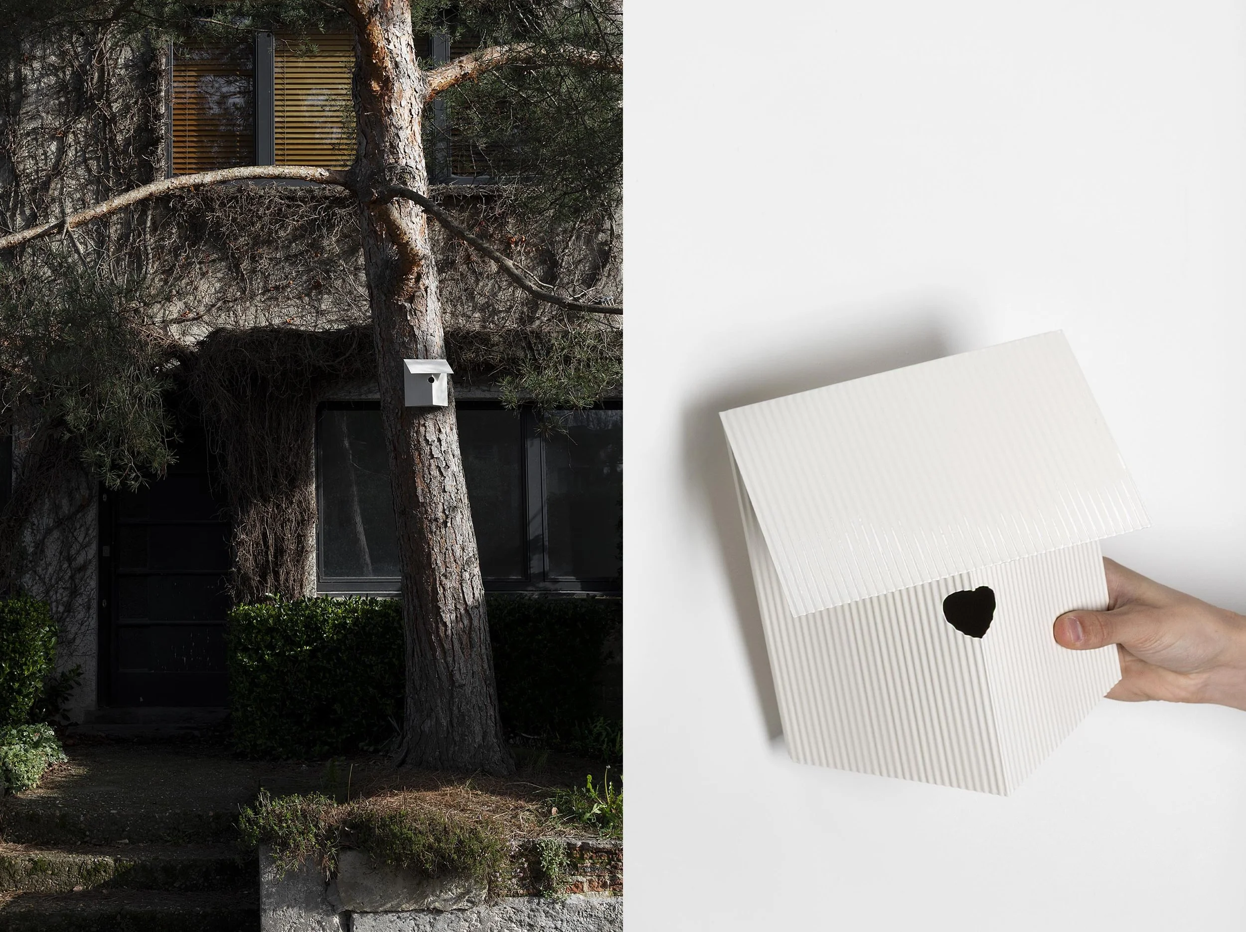  From above, it reads as a heart — a discreet and poetic gesture, a subtle way of making the birds feel welcome. 