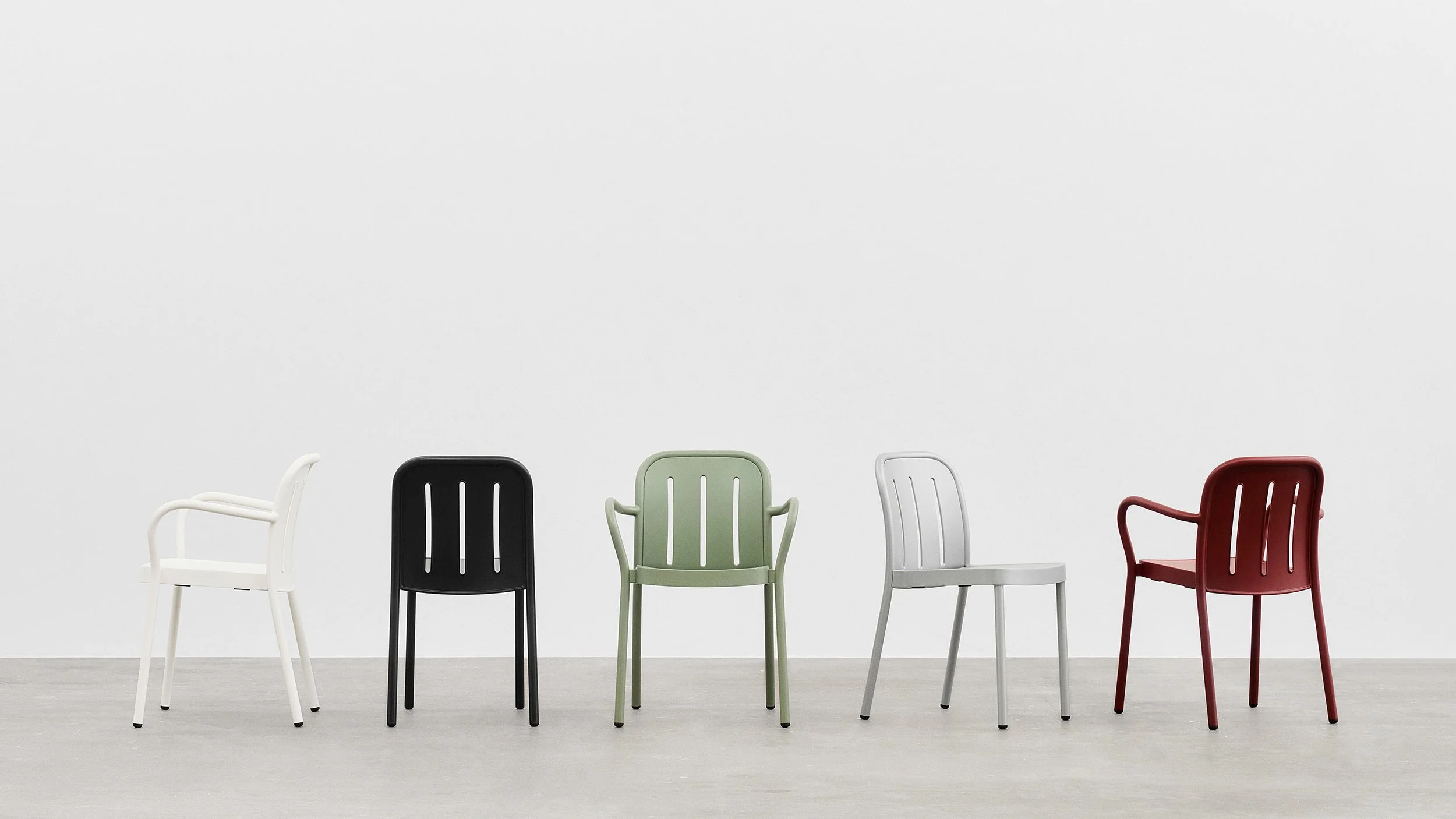  For Devile, the brief was to design “a monobloc aluminium chair that embraces the complexity of aluminium craftsmanship. The result should be visually impressive and design-driven, with a circular sustainability profile and an outward perception of 