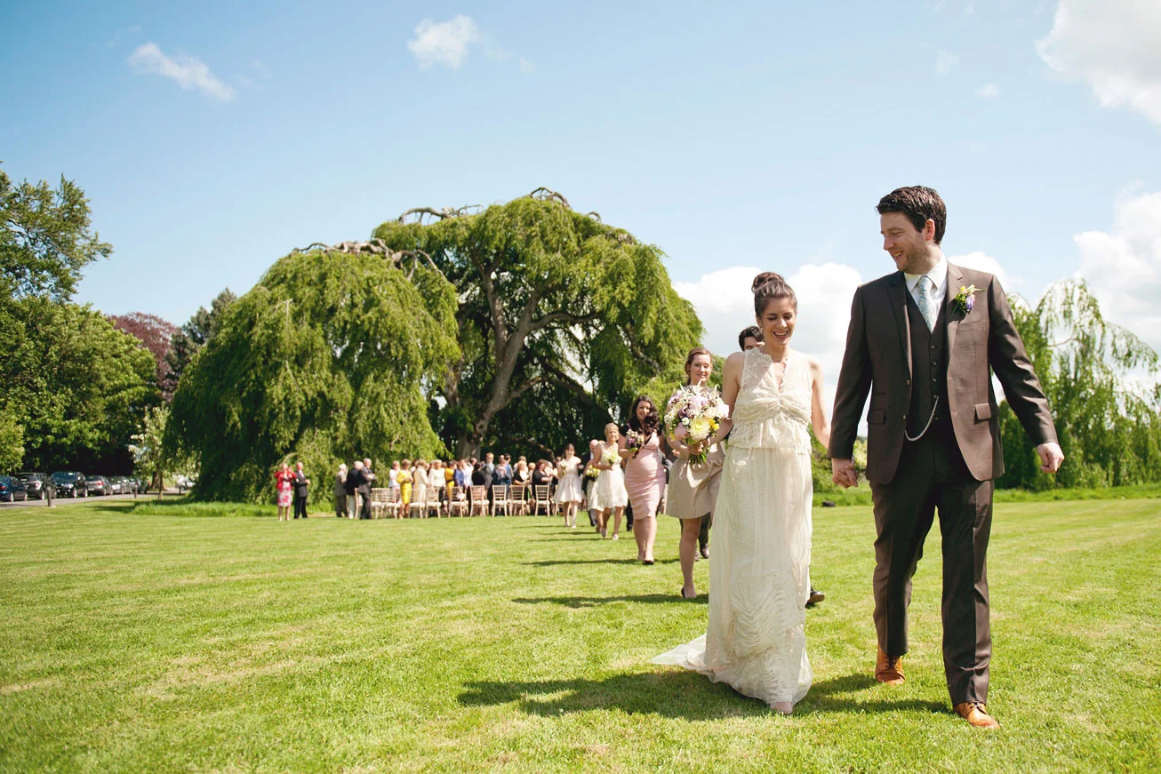 bride and groom just married bellinter house outdoor ceremony navan meath Ireland Wedding Photography Irish wedding photographers