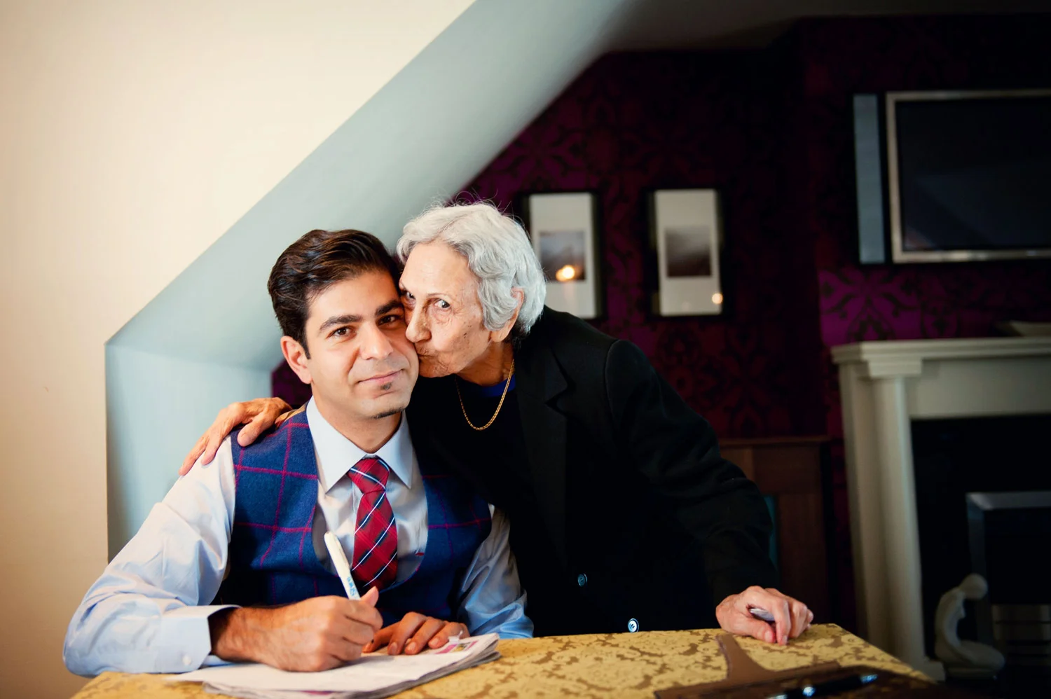 groom and granny morning kilkenny Ireland Wedding Photography Irish wedding photographers