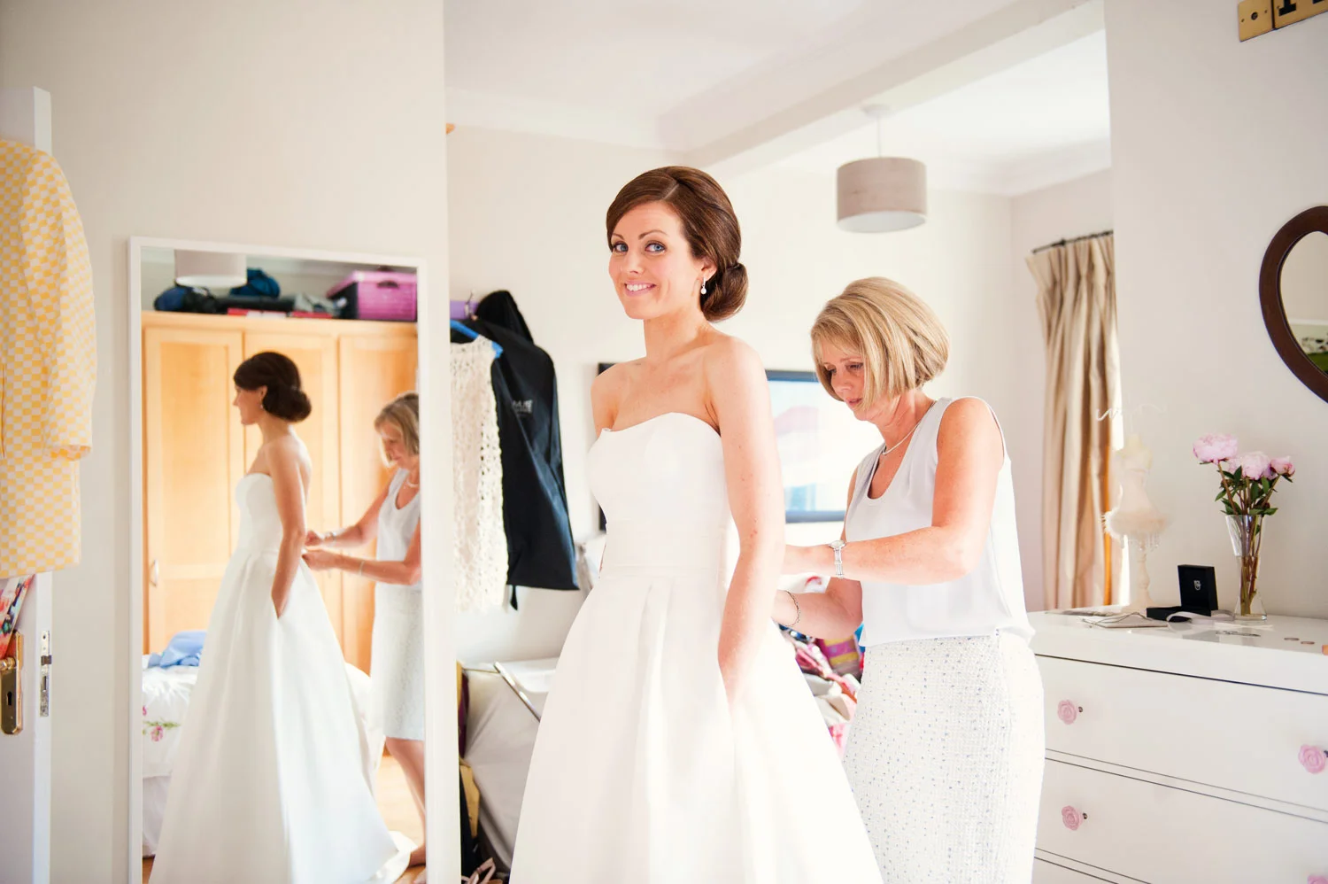 bride and mother of bride morning room kilkenny Ireland Wedding Photography Irish wedding photographers