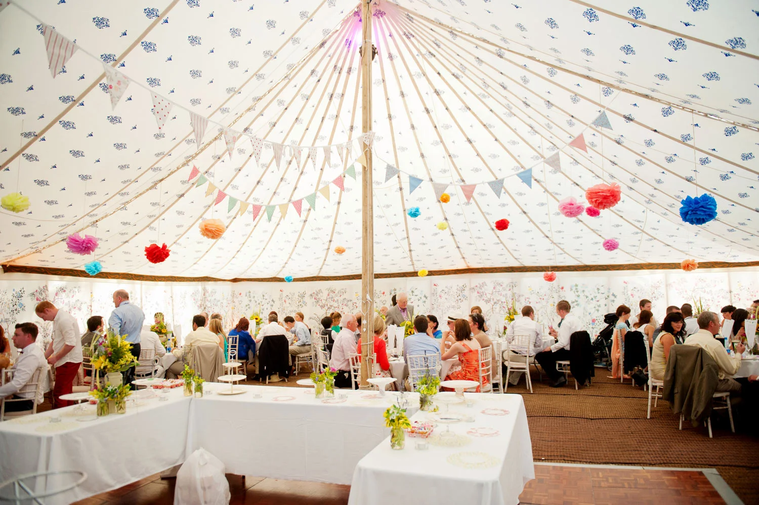 Home bunting Marquee Tent Kilkenny Irish Wedding Photographers