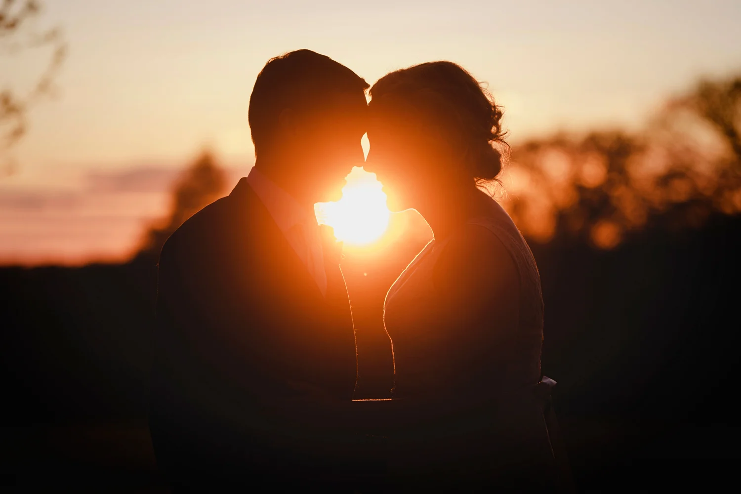 Beautiful sunset in Rathsallagh House Co. Wicklow. Wedding Photographers Wicklow.