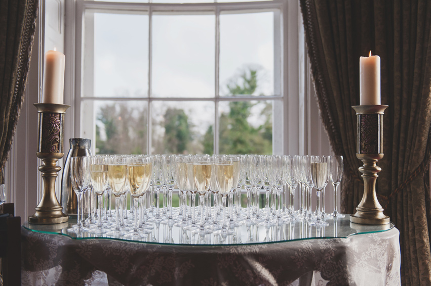 Champagne reception at Bellingham Castle Hotel Louth