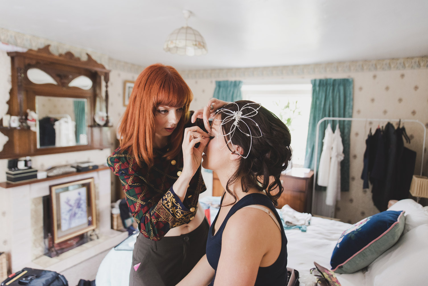 Bridal make up on the morning of wedding. Wedding photography meath ireland