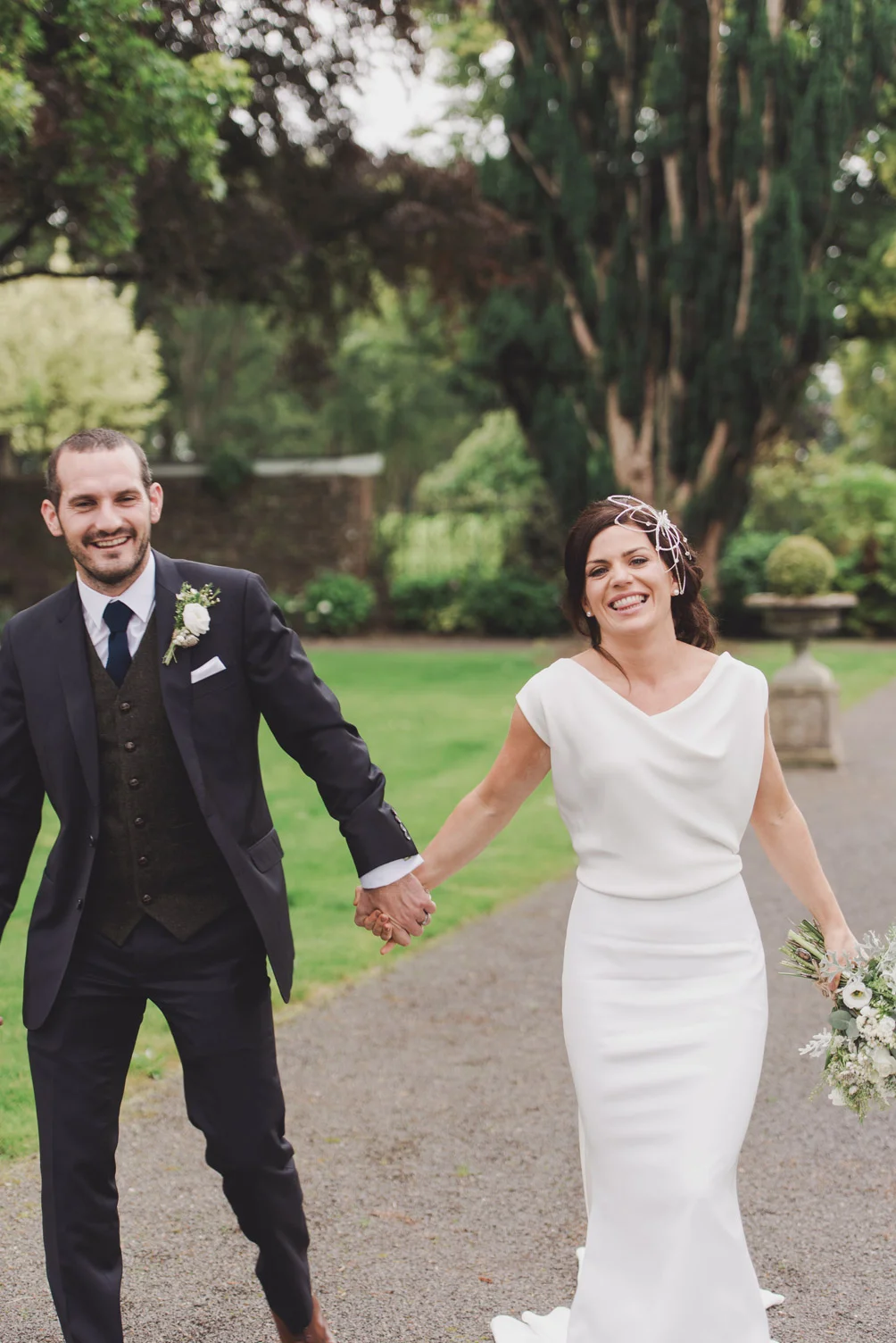 Bride and groom in Tankardstown House Gardens Co Meath Wedding photography meath ireland